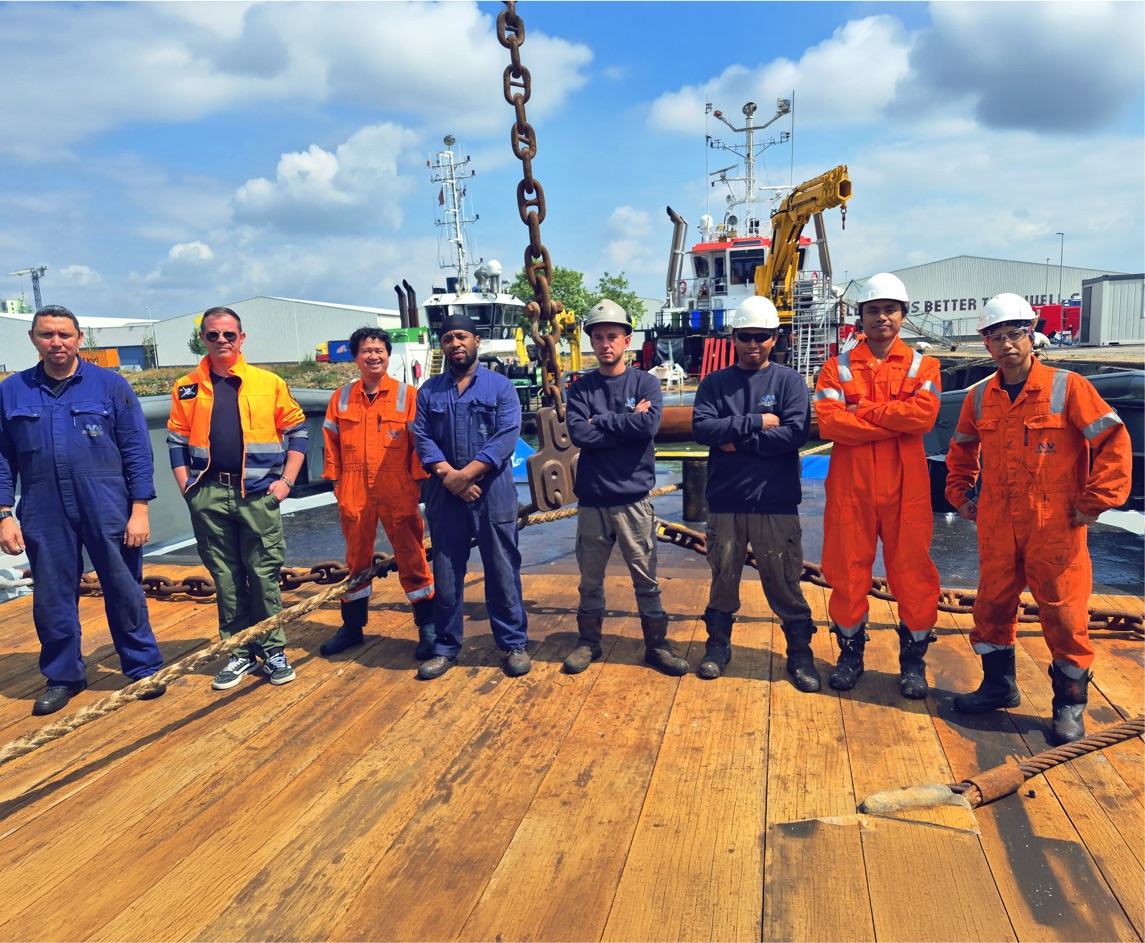 Image of crew on ship